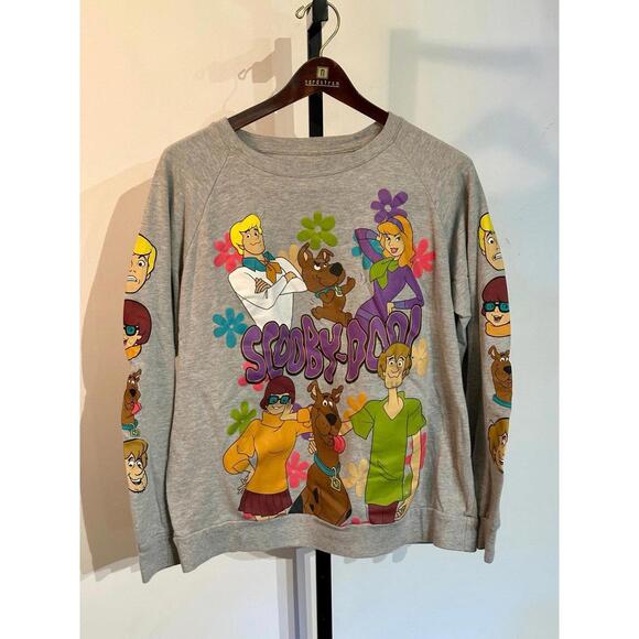 Nickelodeon Sweaters - Scooby-Doo Crewneck Sweatshirt, Gray, XL